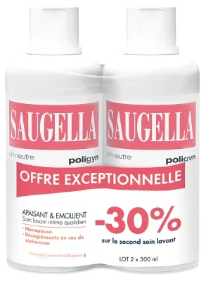 Saugella Poligyn Lot 2x500ml - Soin Intime Ménopause