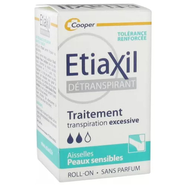 Etiaxil Détranspirant Aisselles Peaux Sensibles Bille 48h – 15ml | Parapharmacie Online