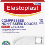 ELASTOPLAST MED COMPRESSES NON TISSEES - 10 pc - format 7,5x7,5 cm
