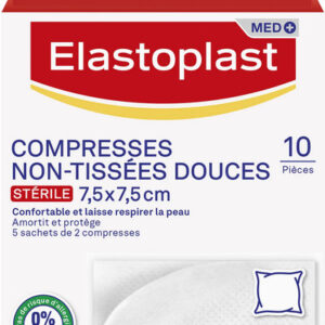 ELASTOPLAST MED COMPRESSES NON TISSEES - 10 pc - format 7,5x7,5 cm