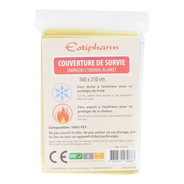 Estipharm Couverture de Survie 160 x 210 cm