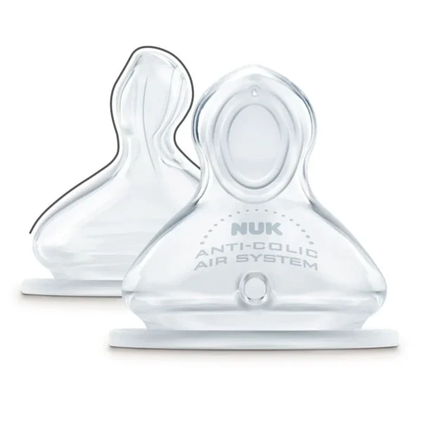 NUK First Choice+ Tétines Silicone Taille 2 Perçage XL, lot de 2