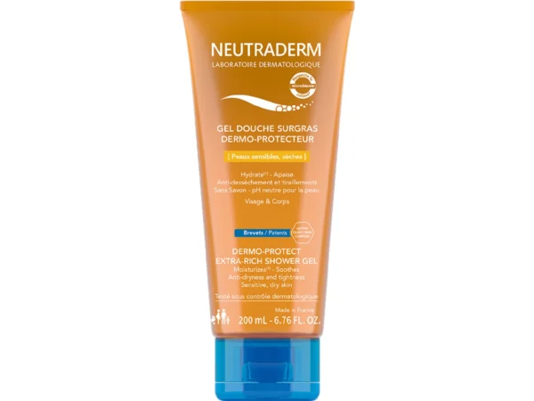 Neutraderm Gel Douche Surgras Dermo-Protecteur Peaux Sèches et Sensibles Toute la Famille 200 ml