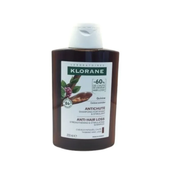 Klorane Shampooing Fortifiant à la Quinine et Vitamines B Cheveux Fatigués Chute de Cheveux 200 ml