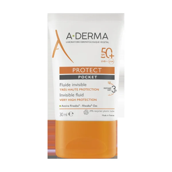 A-Derma Protect Pocket Fluide Solaire Visage Invisible SPF50+ 30 ml