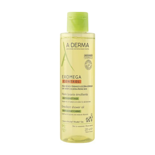 A-Derma Exomega Control Huile Lavante Émolliente Anti-Grattage 200 ml