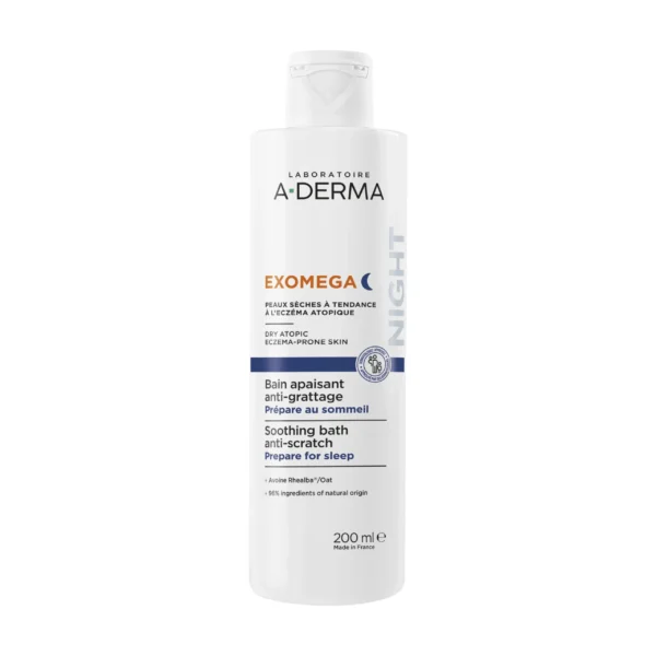 A-Derma Exomega Control Bain Apaisant Anti-Grattage Peaux Sèches à Tendance Atopique Avoine Rhealba 200 ml