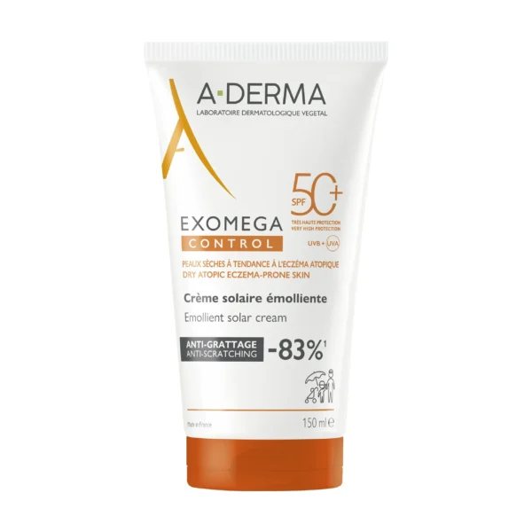 A-Derma Exomega Control Crème Solaire Émolliente SPF50+ 150 ml