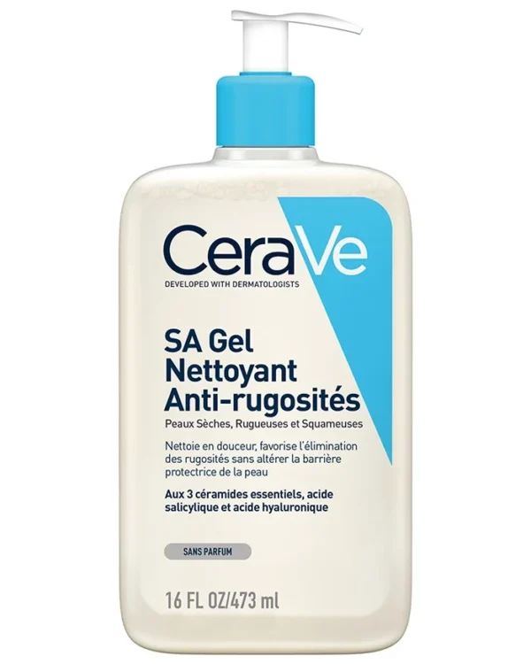 CeraVe SA Gel Nettoyant Anti-Rugosités Peaux Sèches et Rugueuses 473 ml