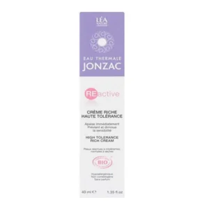 Jonzac REactive Crème Riche Haute Tolérance Peaux Sèches Réactives Sans Parfum 40 ml