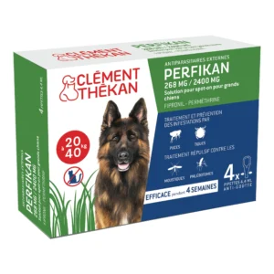Clément Thékan Perfikan Spot-On Grands Chiens 20 à 40 kg 268 mg/2400 mg 4 Pipettes