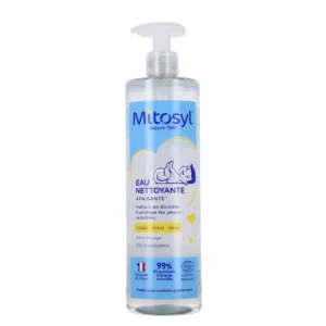 Mitosyl Eau Nettoyante Apaisante Bio Bébé Visage Corps et Siège Sans Rinçage Dès la Naissance 500 ml