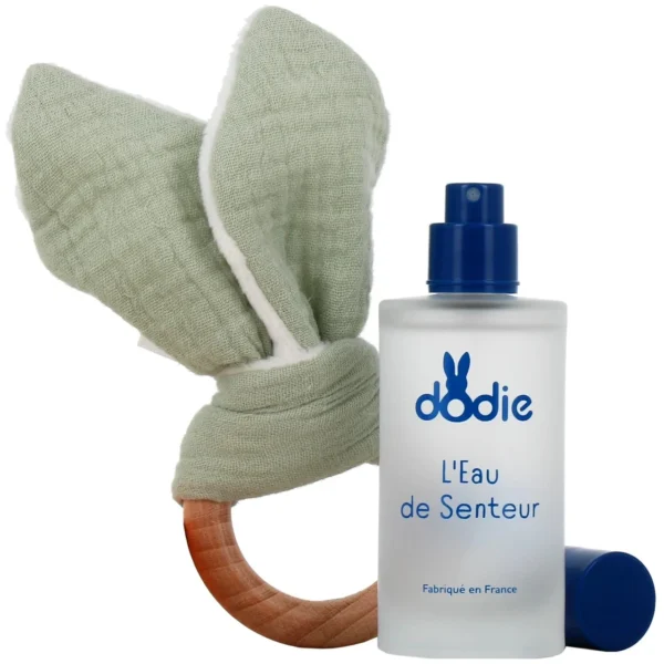 Dodie Coffret Eau de Senteur 50 ml et Doudou Hochet de Dentition Vert