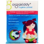Orgakiddy Protège-Cuvette WC Jetables Papier Recyclé Biodégradable Format XL Toute la Famille Lot de 10