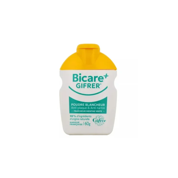 Bicare+ Gifrer Poudre Blancheur Fraîcheur Menthe Verte 60 g