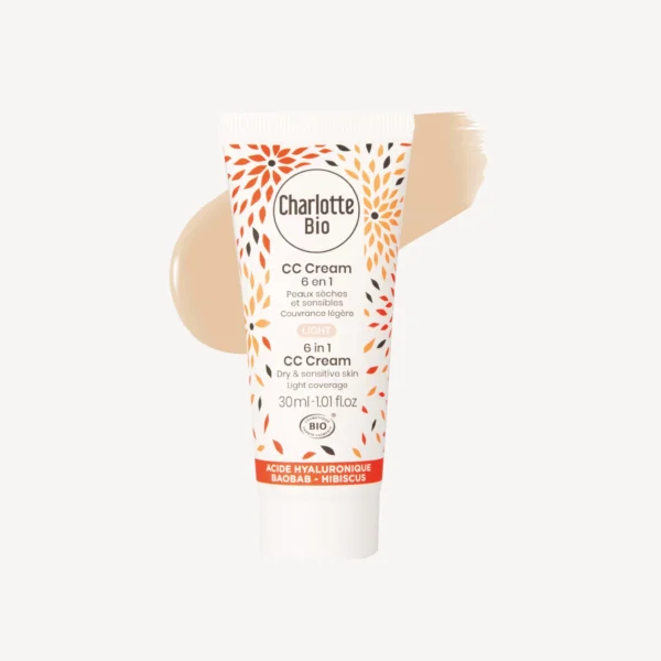 Charlotte Bio CC Crème Bio Hydratante 6 en 1 Nude Peaux Sèches à Normales 30 ml