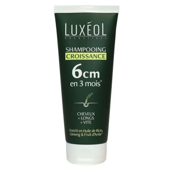 Luxéol Shampooing Croissance Accélérateur de Pousse Ricin Ginseng Biotine 200 ml