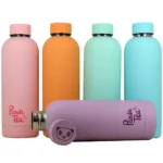 Panda Tea Urban Bottle Bouteille Isotherme Inox Peach Thé et Infusion Chaud 12 h Froid 24 h 500 ml