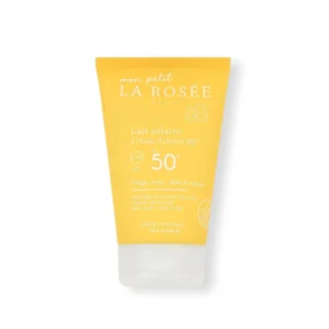 Mon Petit La Rosée Lait Solaire SPF50+ Bébé et Enfant Visage et Corps Abricot Bio Dès la Naissance Format Voyage