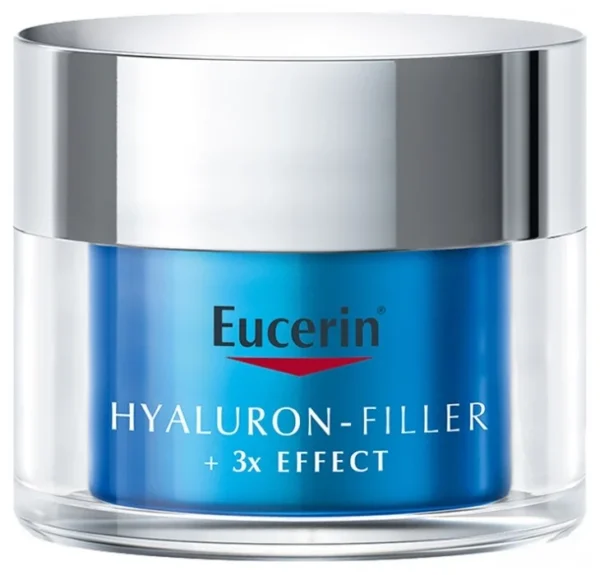 Eucerin Hyaluron-Filler + 3x Effect Soin de Nuit Booster d'Hydratation Gel-Crème 50 ml