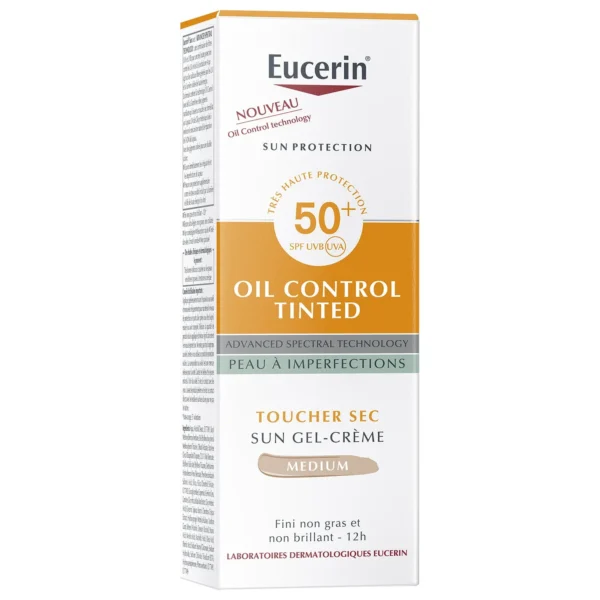 Eucerin Sun Protection Oil Control Gel-Crème Toucher Sec Teinté SPF50+ Peaux Grasses