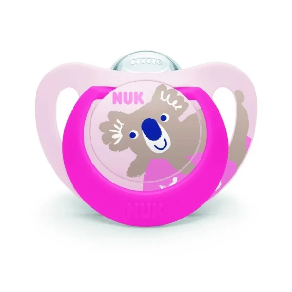 NUK Starlight Sucettes Silicone Fille 18-36 mois, lot de 2