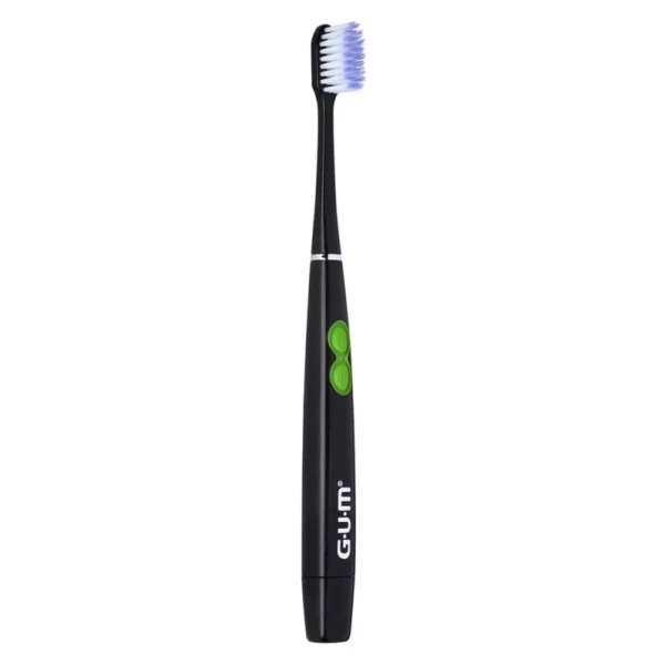 GUM Sonic Daily 4100 Brosse à Dents Électrique à Pile Souple Noire