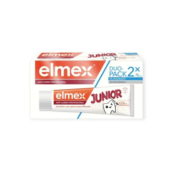 Elmex Junior Anti-Caries Professional Dentifrice 6-12 Ans Lot de 2 x 75 ml
