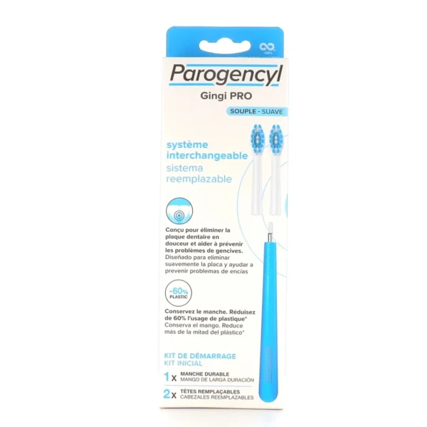Parogencyl Gingi Pro Brosse à Dents à Tête Remplaçable Kit Souple