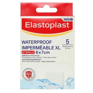Elastoplast Med Waterproof Pansements XL 6x7 cm Résistants à l'Eau