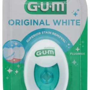 GUM Original White 2040 Fil Dentaire Blanchissant Ciré 30 m
