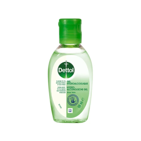 Dettol Gel Désinfectant Mains Hydroalcoolique Antibactérien Aloe Vera 50 ml