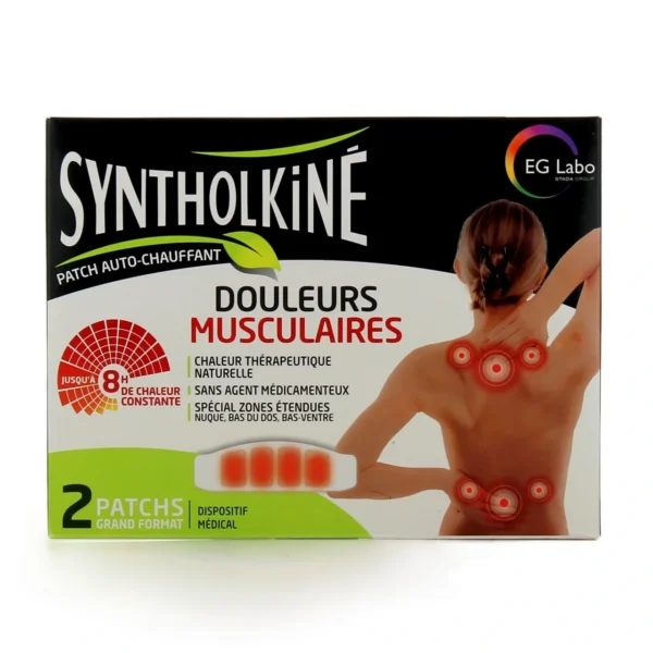 SyntholKiné Patch Auto-Chauffant Grand Format-boite de 2 patchs