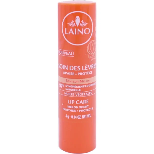 Laino Soin des Lèvres Melon Lèvres Sèches et Gercées 97 % d'Origine Naturelle 4 g