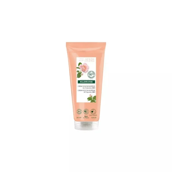 Klorane Crème de Douche Nutritive au Cupuaçu Bio Lait de Rose Peaux Sèches 200 ml
