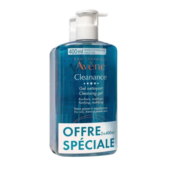 Avène Cleanance Gel Nettoyant Purifiant Matifiant Duo 2 x 400 ml