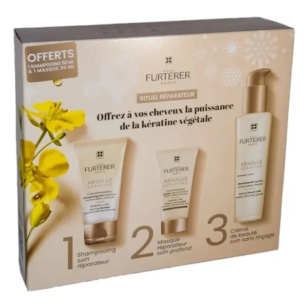 René Furterer Coffret Rituel Réparateur Absolue Kératine 3 Produits