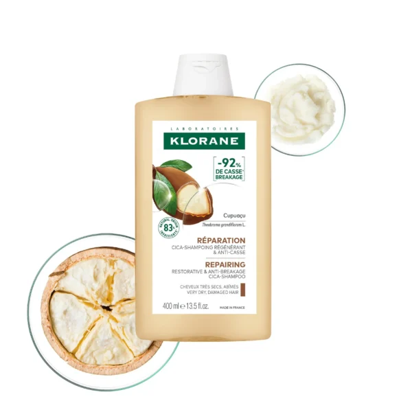 Klorane Cica-Shampooing Réparation Régénérant Anti-Casse au Cupuaçu Bio 400 ml