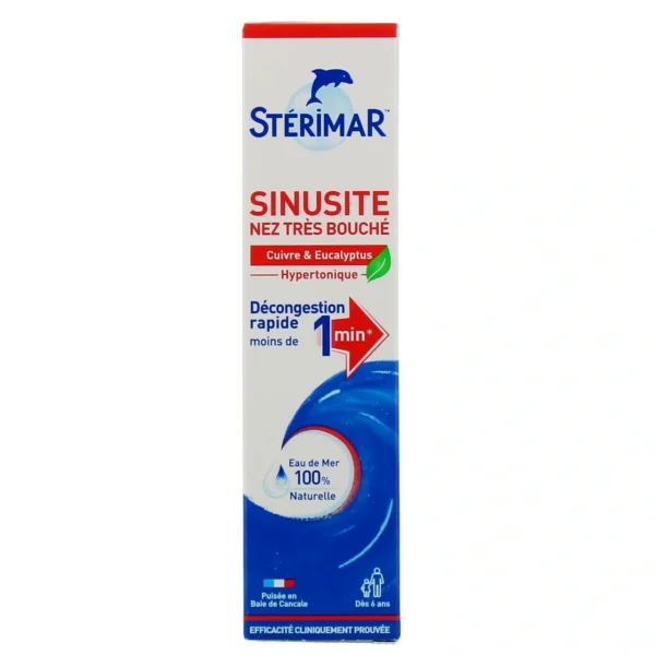 Sinusite nez très bouché spray eucalyptus cuivre 50ml
