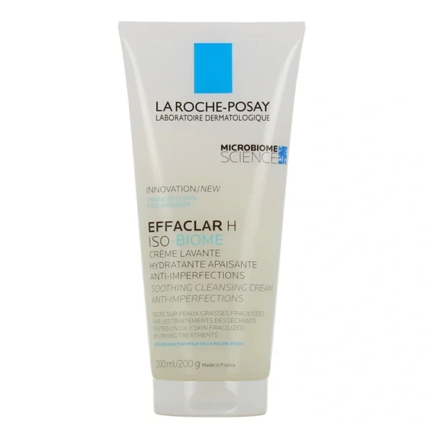 Effaclar H Iso-biome Crème lavante hydratante apaisante anti-imperfections 200ml