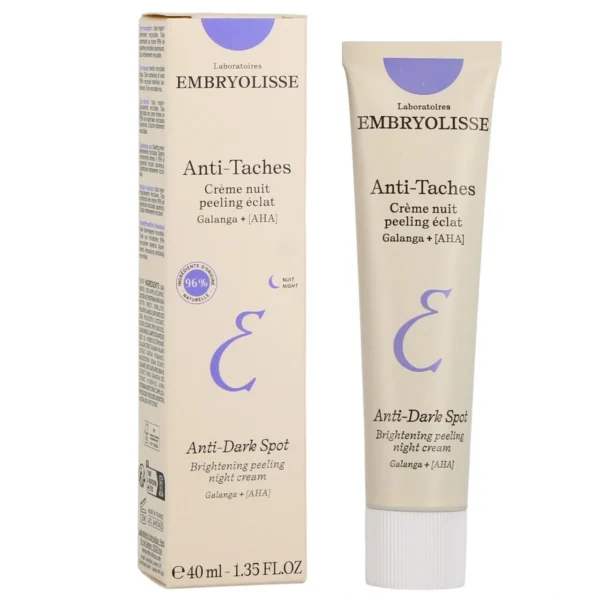 Embryolisse Anti-Taches Crème Nuit Peeling Éclat Visage et Cou 40 ml