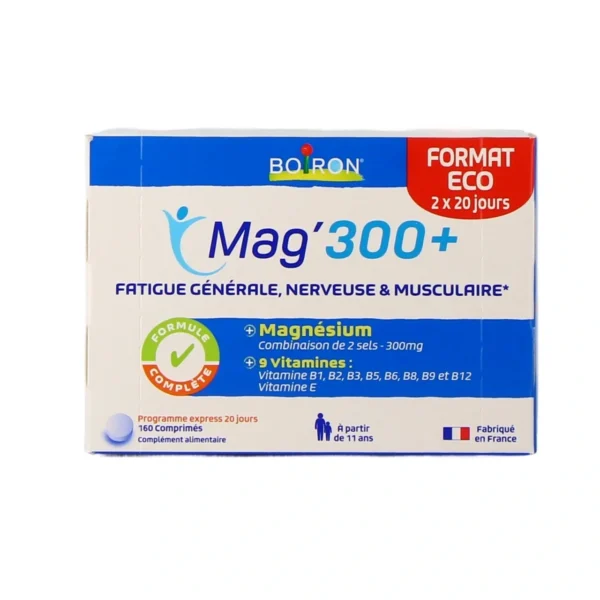 Mag 300+ fatigue générale nerveuse musculaire 190 comprimés
