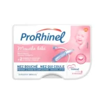 Prorhinel Mouche-Bébé Ergonomique par Aspiration Buccale avec Embout Nasal Jetable Nez Encombré