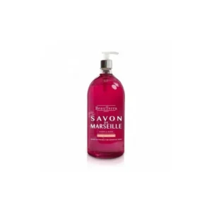BeauTerra Savon Liquide de Marseille Rose Ancienne Corps et Mains 1 L