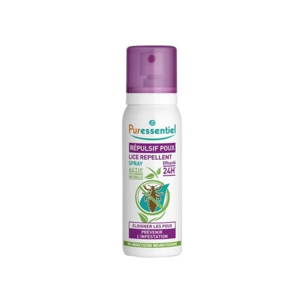 Puressentiel Anti-Poux Spray Répulsif Poux, Flacon de 75 ml