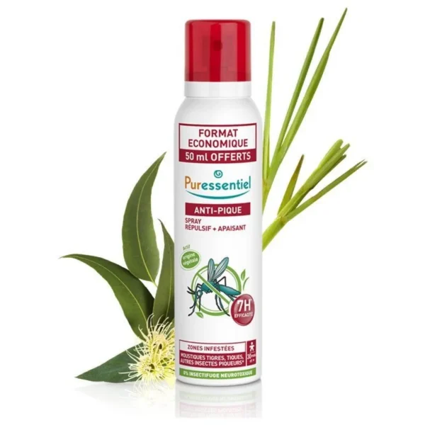 Puressentiel Anti-Pique Spray Répulsif et Apaisant, 200 ml