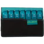 Pilbox Mini Pilulier Hebdomadaire Ultra-Compact 7 Modules 3 Prises par Jour Chocolat