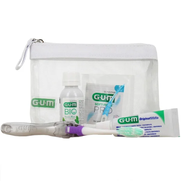 GUM Trousse de Voyage Kit Blancheur Original White 5 Produits