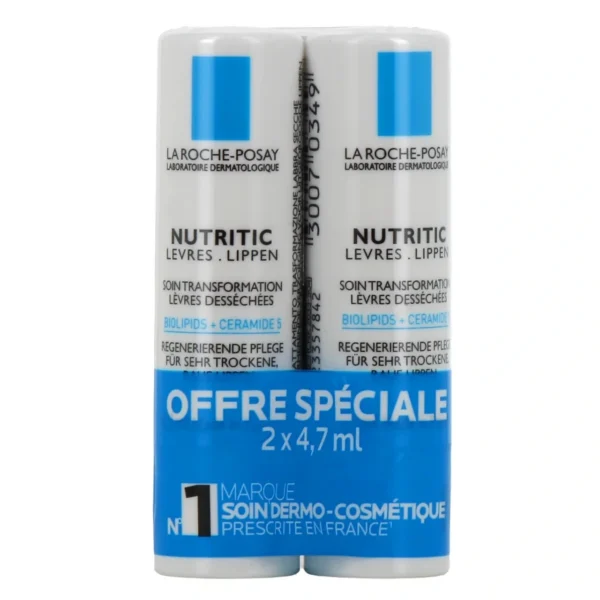 La Roche-Posay Nutritic Lèvres Lot de 2 x 4,7 ml