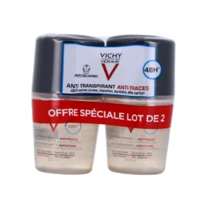 LOT*2 Déodorant bille minéral 48H actif anti-odeur d'origine naturelle 2 x 50 ml - Image 1